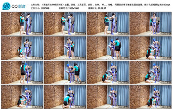 【《单腿吊拉伸榨汁训练》放置、训练、工具惩罚、虐阳】、拉伸、 榨汁、丝袜套头、蒙眼