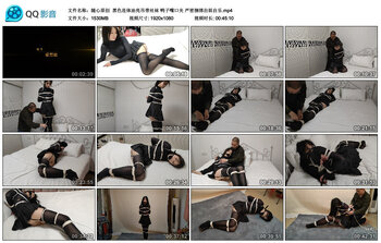 【随心原创】黑色连体油亮吊带丝袜 鸭子嘴口夹 严密捆绑自娱自乐.