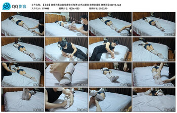 【【念念】挠痒和震动的双重强制】短裤 白色过膝袜 胶带封蒙眼 捆绑固定zdb tk