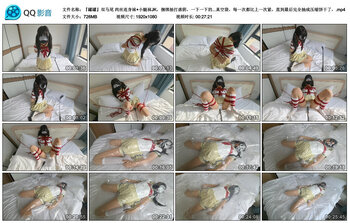 【『罐罐』双马尾】肉丝连身袜 小腿袜JK，捆绑抽打虐阴，一下一下的就把罐罐疼哭了，体验